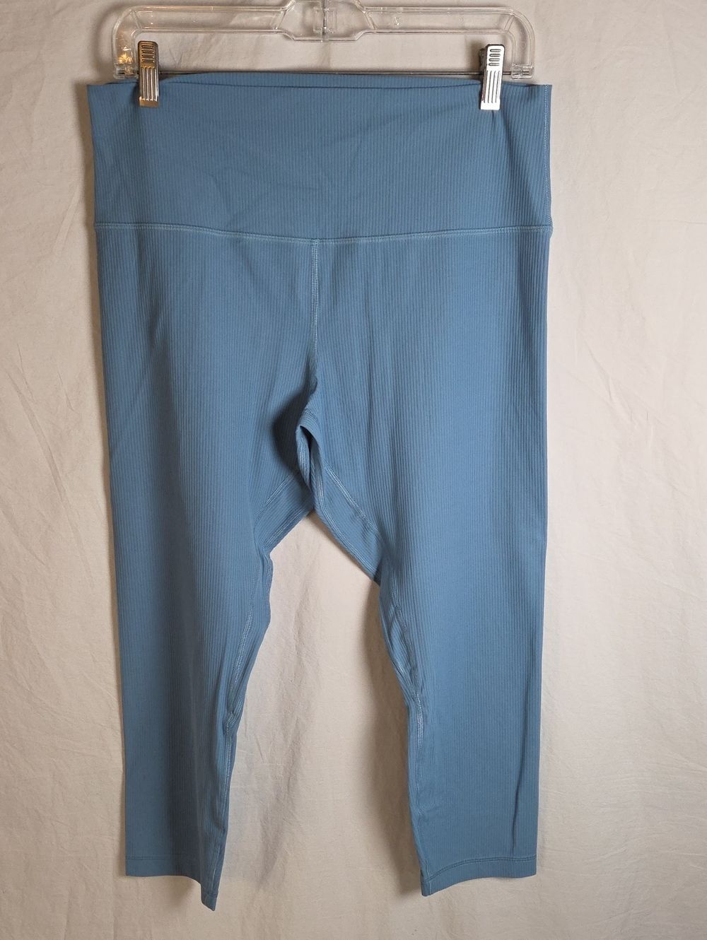 Lululemon W6CIAS Align Ribbed High-Rise Crop 23" Utility Blue Size 14 NWOT